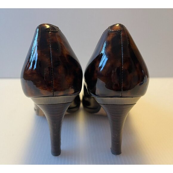 Cole Haan Brown Tortoise Shell Patent Leather Pumps Heels, Size 6 (US) - Picture 6 of 11